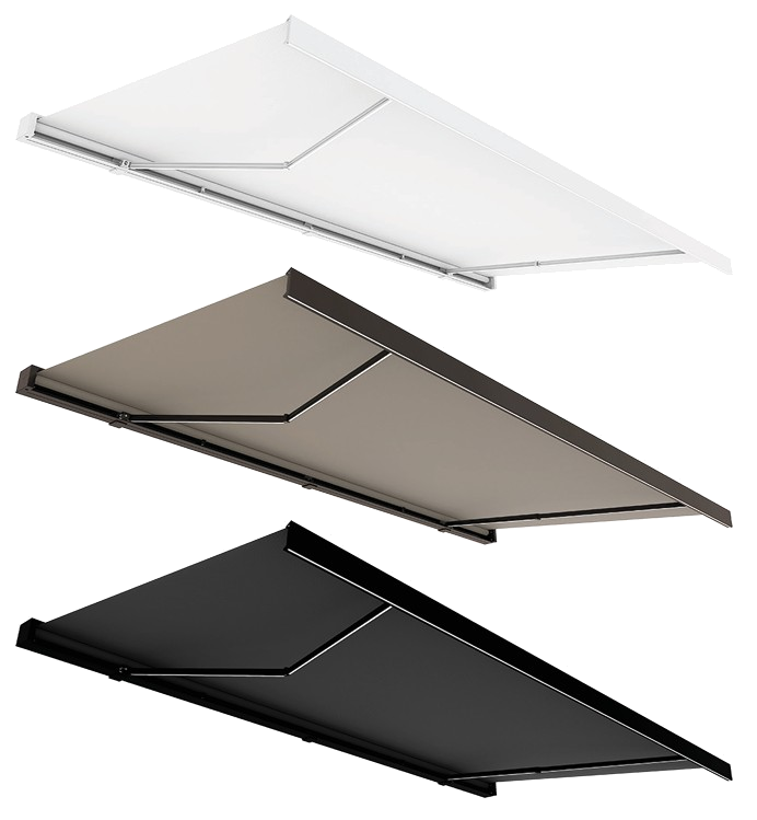 retractable awning powershades colors transp